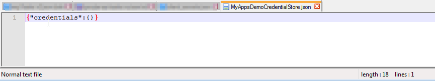 2.MyAppsDemoCredentialStoreEmpty